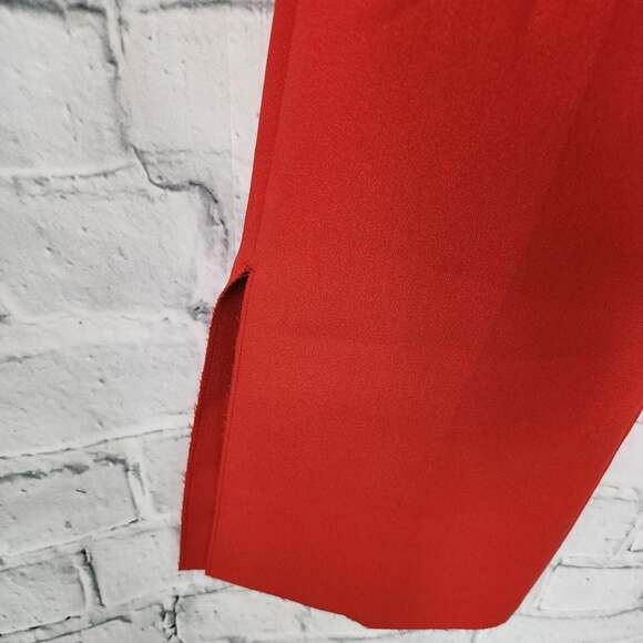 MSGM milano red flared pants Sz 12 zip up pockets A16C - Picture 4 of 7